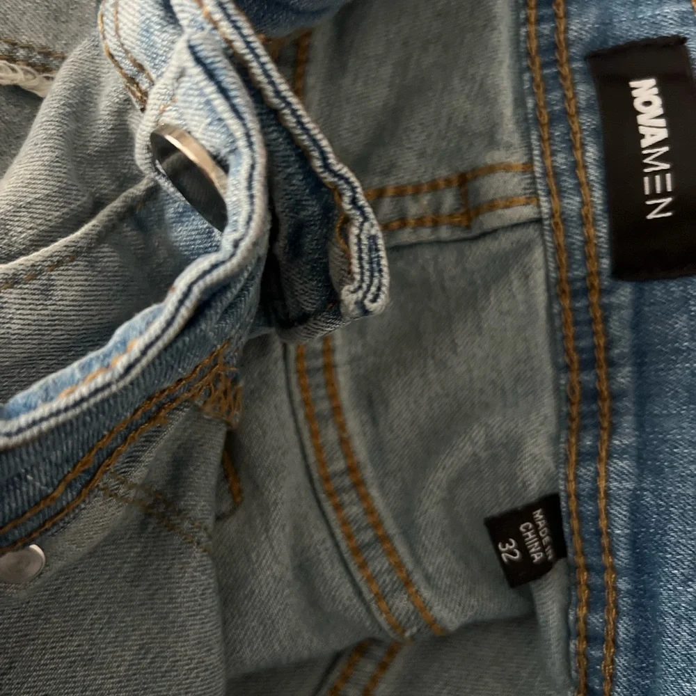 Nova Men Light Acid Vintage Wash Straight Cargo Jean Sz 32 - Picture 4 of 4